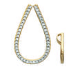 [L4677] - Gold Plated Pendant 'Sissi' White Gold - 22x13 Mm