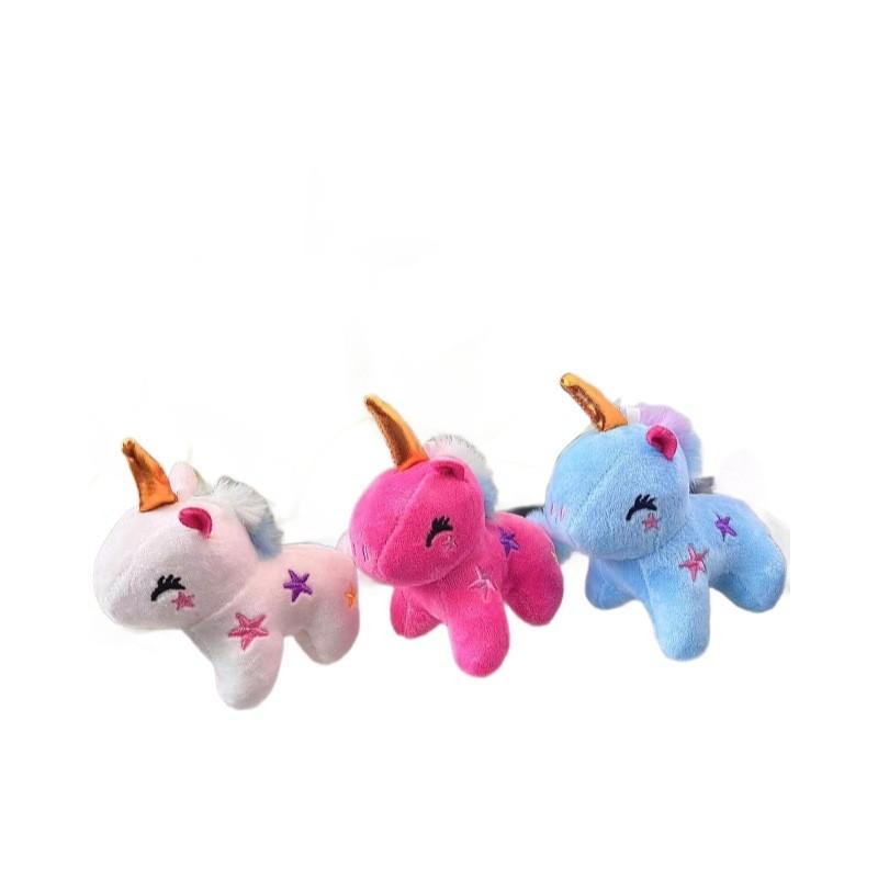 Charming Unicorn Plush Doll Keychain Cute Miniature Horse Plush Toy For Bag Charm