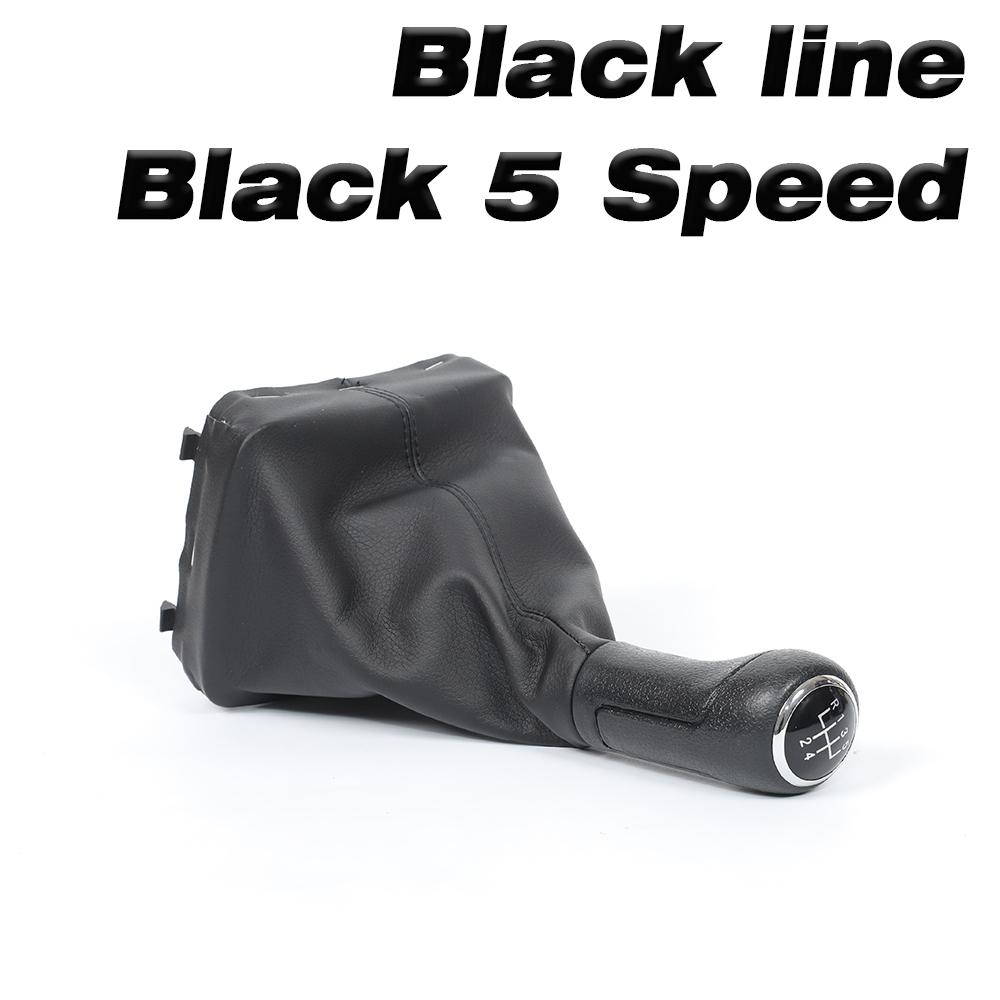 5 Speed Gear Shift Knob For Volkswagen VW Polo 9N 9N2 (2002-2009) Car Styling Manual Lever Gaiter Leather Boot Cover Replacement