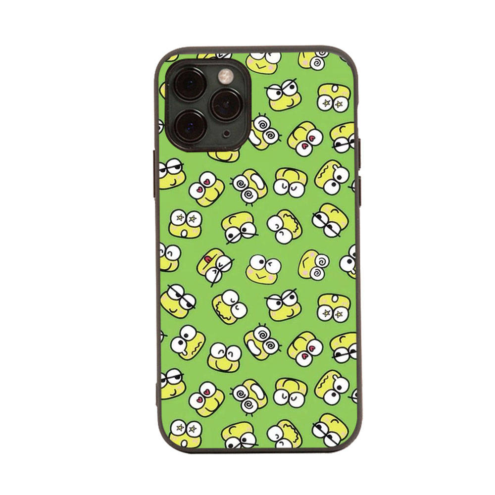 HK17 Keroppi Black Sofe Case for iPhone 16 15 Plus 14 13 Pro 8 SE XR XS Max P30 Nova 5T Y5P Y6 Y7 Y8P Y9 Realme C30 C33 C31 VIVO Y36 V27