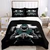 3pcs set Football Player 1 Quilt Cover + 2 Pillowcases, All Seasons Bedroom Setting, Perfect for Home and Dorm Decor a168