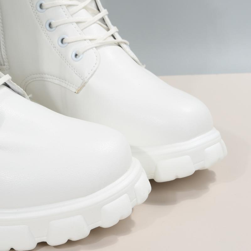 Осень и зима 2024, новые женские ботинки martin в корейском стиле, модные ботинки с круглой толстой подошвой, женские мотоциклетные ботинки в британском стиле