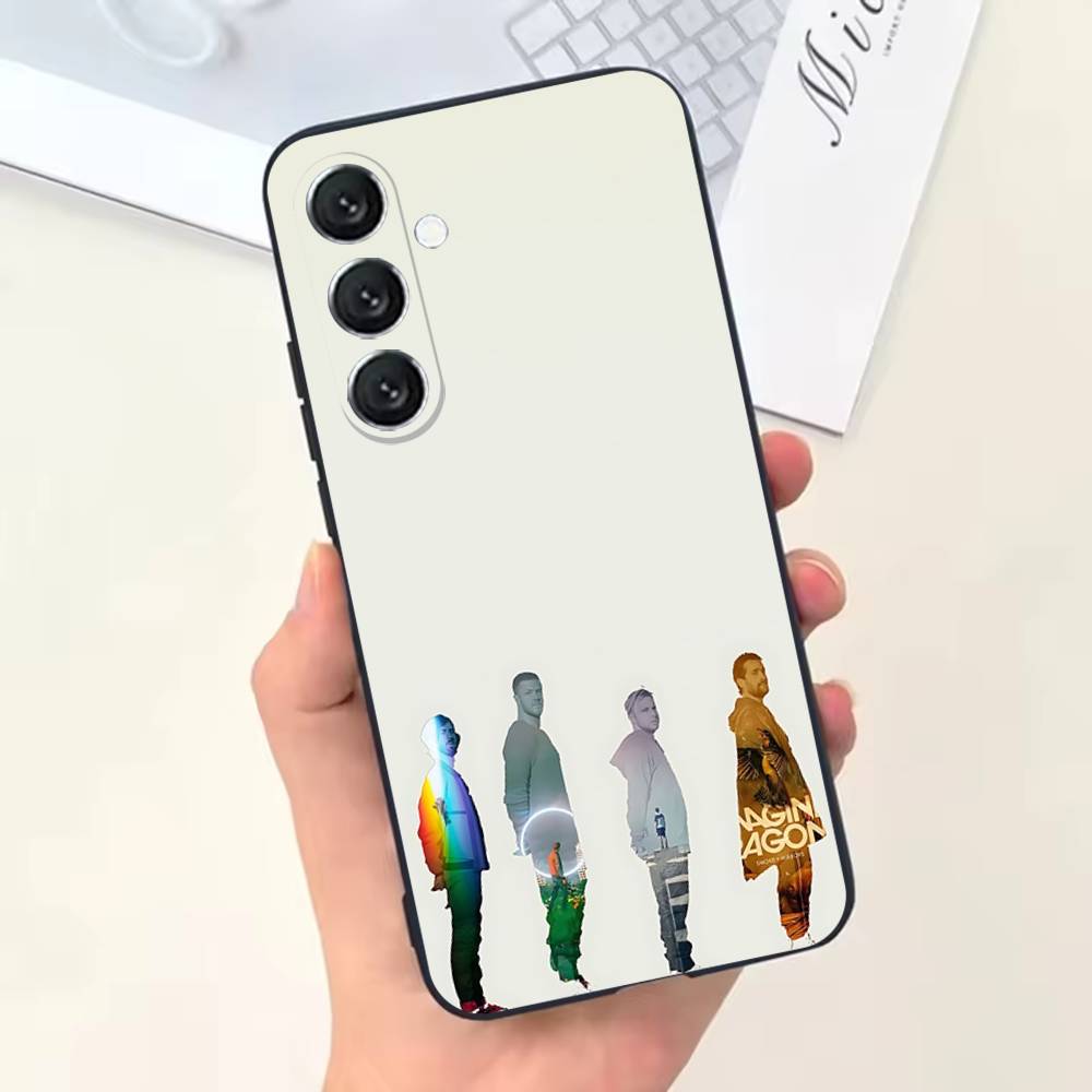 Чехол для телефона из резинок Loom Band Imagine Dragons для Samsung Galaxy A13, A21s, A22, A31, A32, A52, A53, A71, A80, Мягкий черный корпус