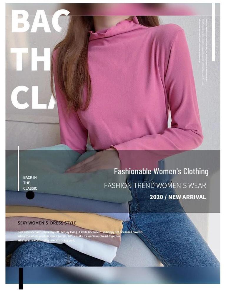 Женский приталенный бархатный топ-базовый слой Kitten Diary для похудения - С длинным рукавом, для ношения осенью/зимой