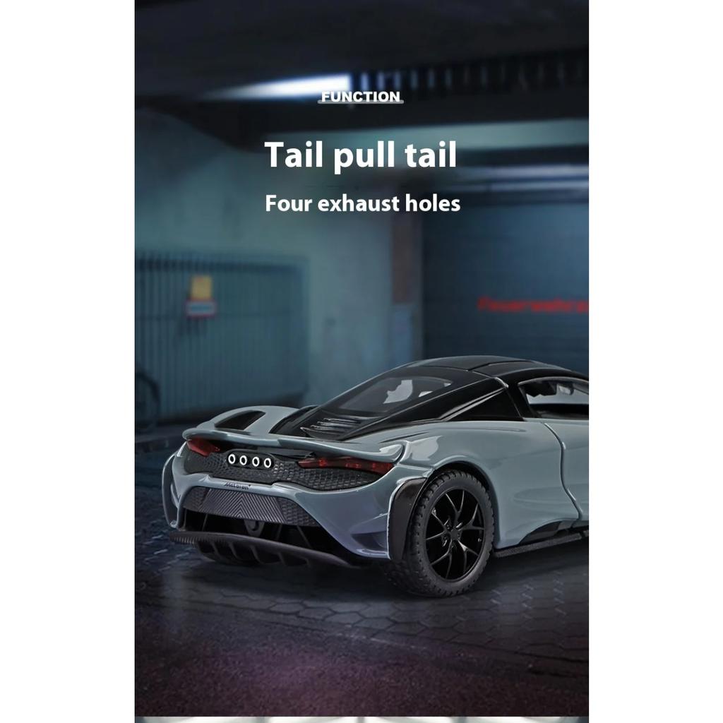 1/32 Mclaren 765LT Серия Суперкаров Металлический Литой Модель Автомобиля Книжный Шкаф Библиотеки Декорации Подарки для Друга Коллекция Хобби