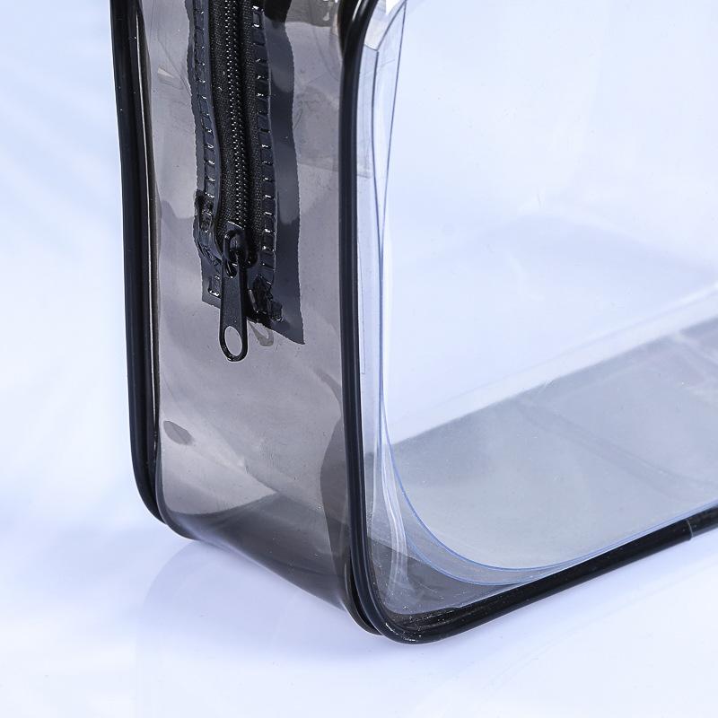 PVC Clear Travel Storage Bag Waterproof Durable Toiletry Makeup Organizer for College Dorm Bathroom Vacation