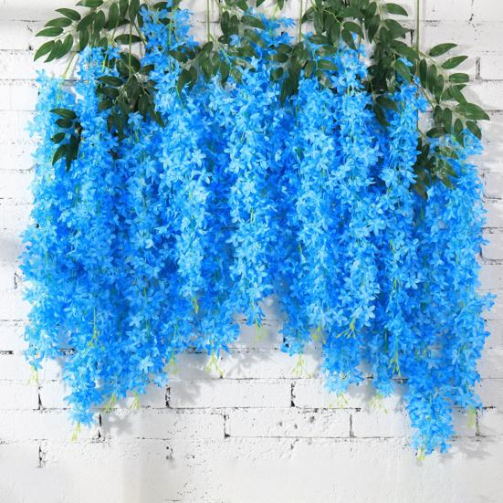 12 шт. Имитация цветочной гирлянды Реалистичные глицинии Легко чистить Многоразовые глицинии Свадебное украшение