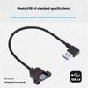 Высокоскоростной USB 3.0 удлинительный кабель 5 Гбит/с с адаптером под прямым углом/прямой головкой, штекер-розетка, дизайн с ушками для надежного крепления
