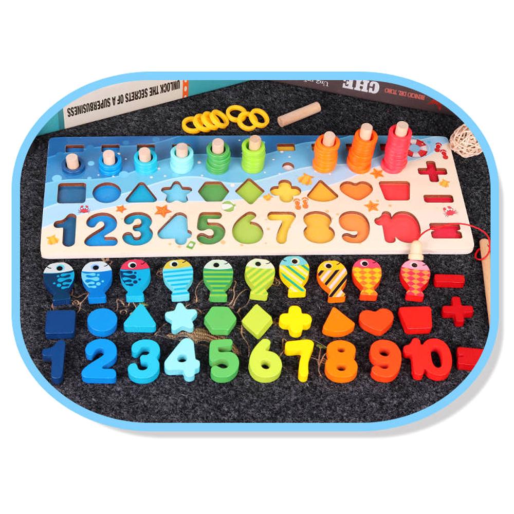 Деревянная головоломка с цифрами, доска для спичек, математическая игра, игрушки для раннего обучения, сортировка по цвету, форме, подсчет чисел