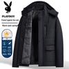 PLAYBOY Men's Winter Hooded Padded Jacket