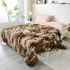 Super Soft Faux Rabbit Fur Shawl Blanket Four Seasons Warm and Cozy