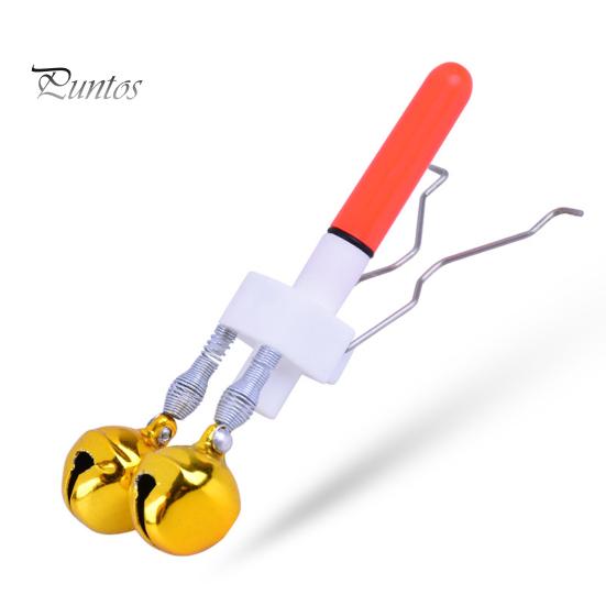 Светильник для удочки с двумя колокольчиками, светодиодный сигнализатор поклевки, ночной световой сигнализатор для удочки, датчик поклевки, рыболовные принадлежности