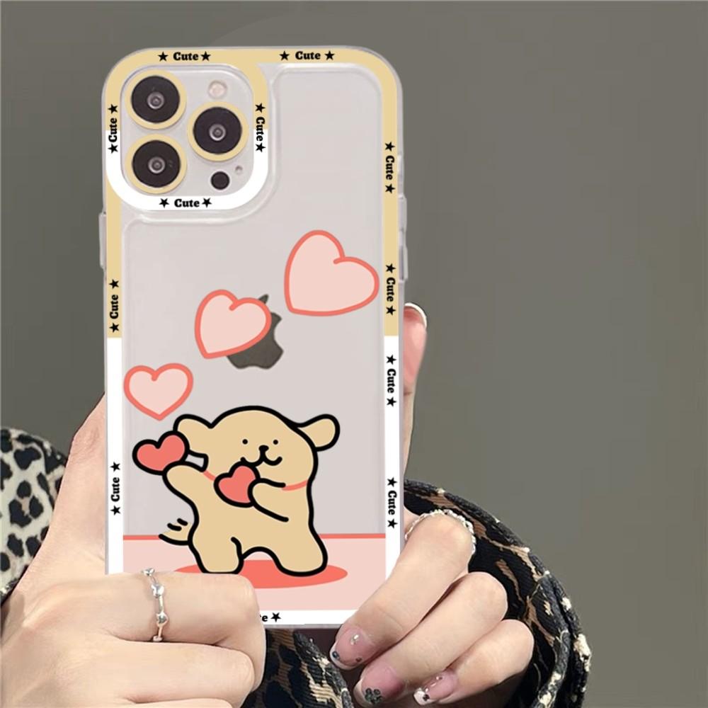 Мультяшный Чехол для Телефона с Рисунком Собаки Для iPhone 14 13 12 11 Pro Max XS X XR SE 2020 6 7 8 Plus Mini Защитный Чехол