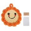 Positive Sun Crochet Doll Cute Adorable Soft Comfortable Portable Knitted Toy with Card