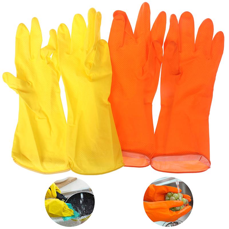 Kitchen Dish Washing Gloves House Cleaning Waterproof Rubber Washing Gloves Long