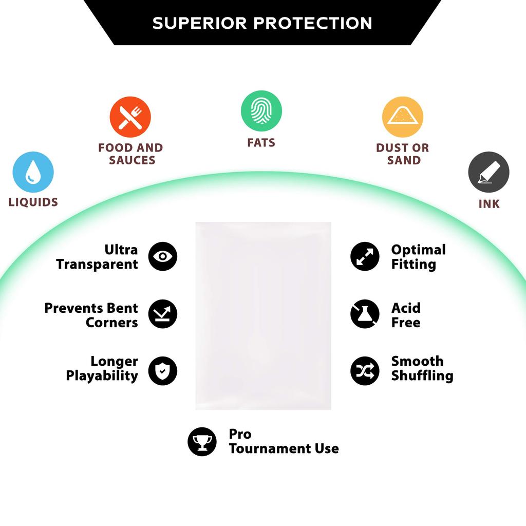 Apollo Clear Card 200 Count TCG Sleeves for Cards Cards Card Cardfight Vanguard 62 x Japanese-Made Sleeves, - Ultra-Transparent - Yu-Gi-Oh! (Yu-Gi-Oh!