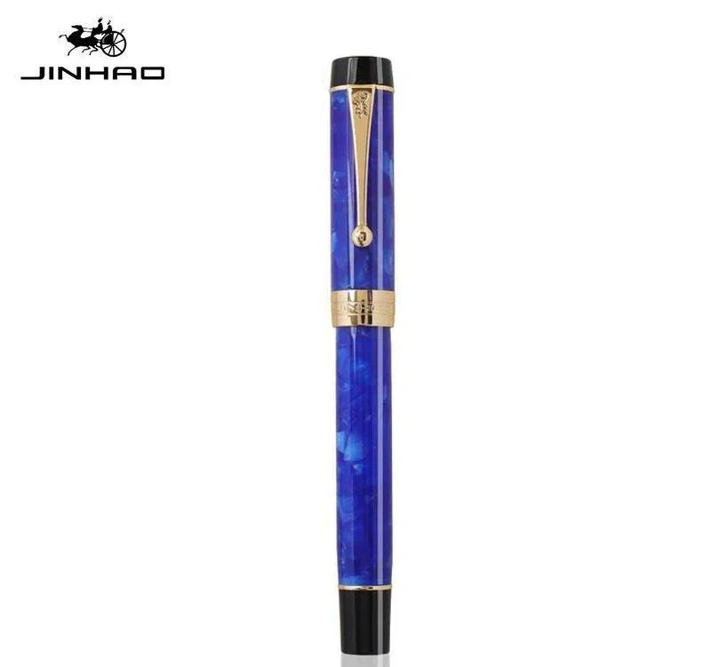 Jinhao 100 Centennial Перьевая ручка из смолы EF/F M / Изогнутое перо Золотой зажим Деловые Офисные Школьные принадлежности Канцелярские товары PK 9019