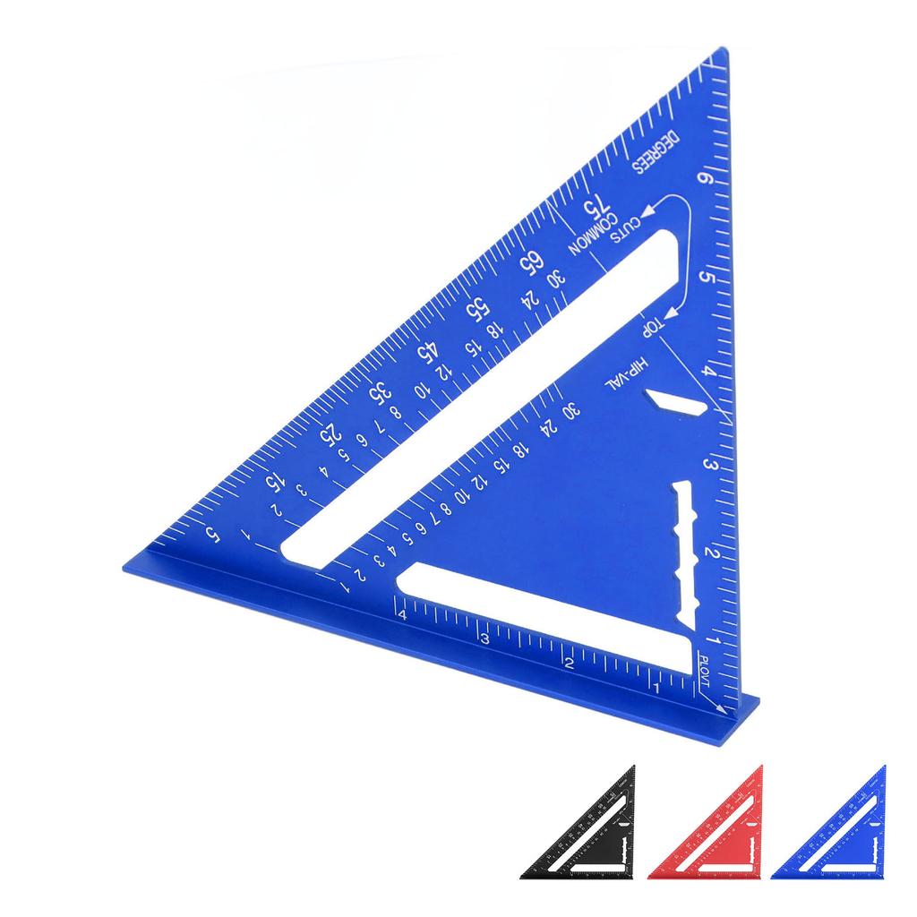 Carpenter Square 7in Woodworking Imperial Rafter Measuring Tool 90 45 Degree Metal Aluminum Alloy Tr