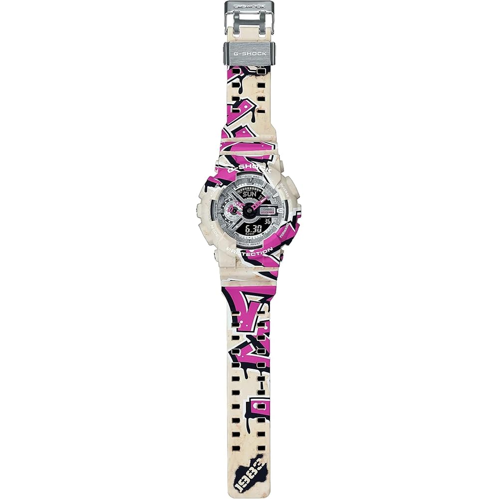 Casio G-SHOCK GA-110SS-1A Men's Watch Beige Silver Pink Multi-Color Street Spirit Design
