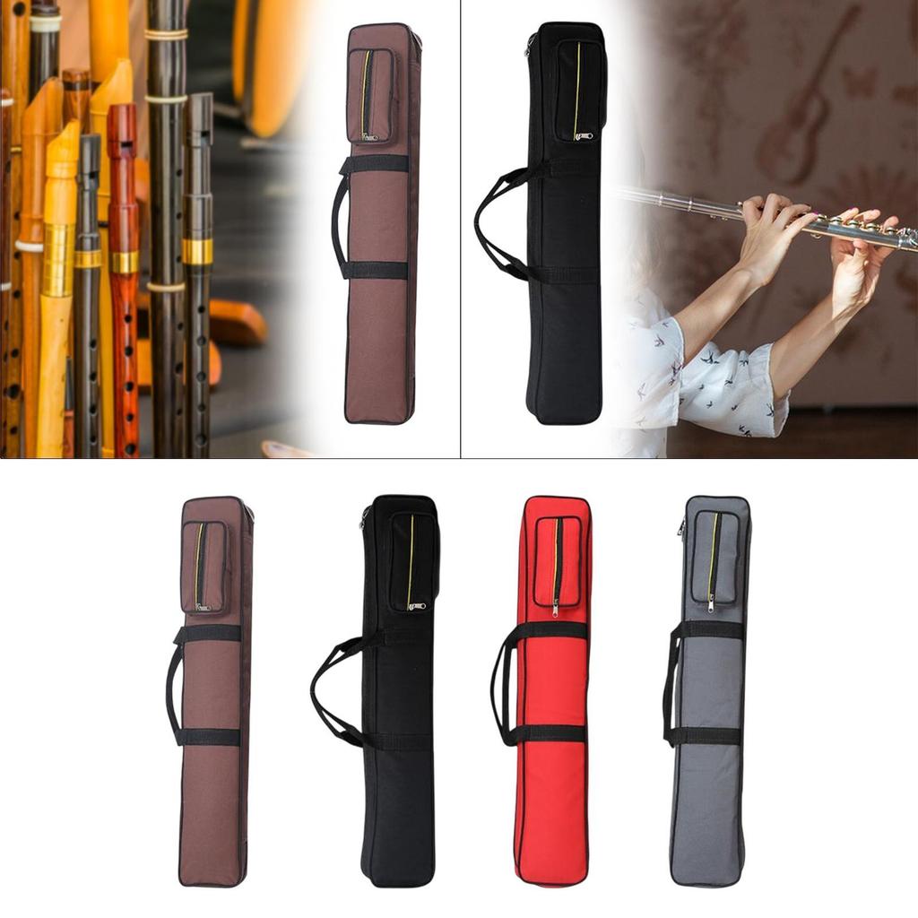 Bamboo Flute Carrying Case Organizer Accessories with Shoulder Strap Handbag