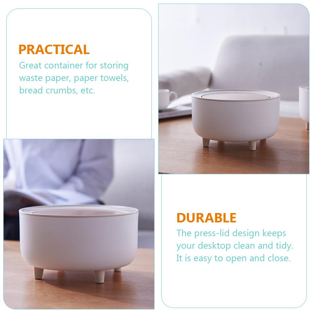 Настольный мусорный бак, мусорный пресс, автомобильный винтовой колпачок, маленькое ведро, полипропиленовый абс, крошечный мусорный бак с крышкой, детский, женский, автомобильный мусорный бак