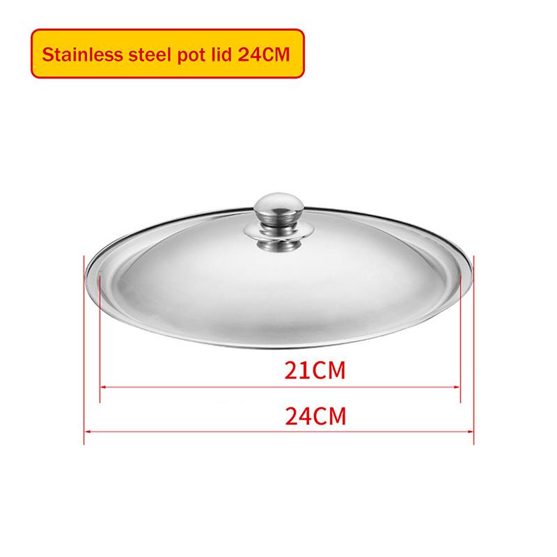 Круглая крышка для кастрюли из нержавеющей стали 10-32 см, универсальная замена, крышка для сковороды, гладкий край, можно мыть в посудомоечной машине, для сковороды, вока, кастрюли