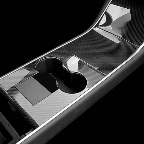 4PCS Carbon Fiber Color Center Console Cover Trim Kit for Tesla model 3 Y