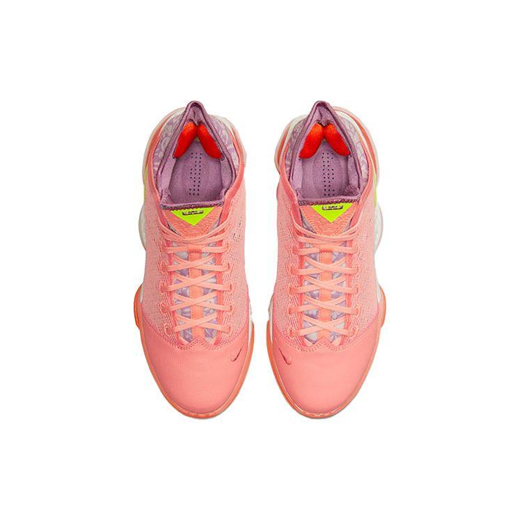 Nike Мужские кроссовки LeBron 19 Low EP Hawaii оранжевые Crimson-Bliss Atomic-Green DQ8343-600