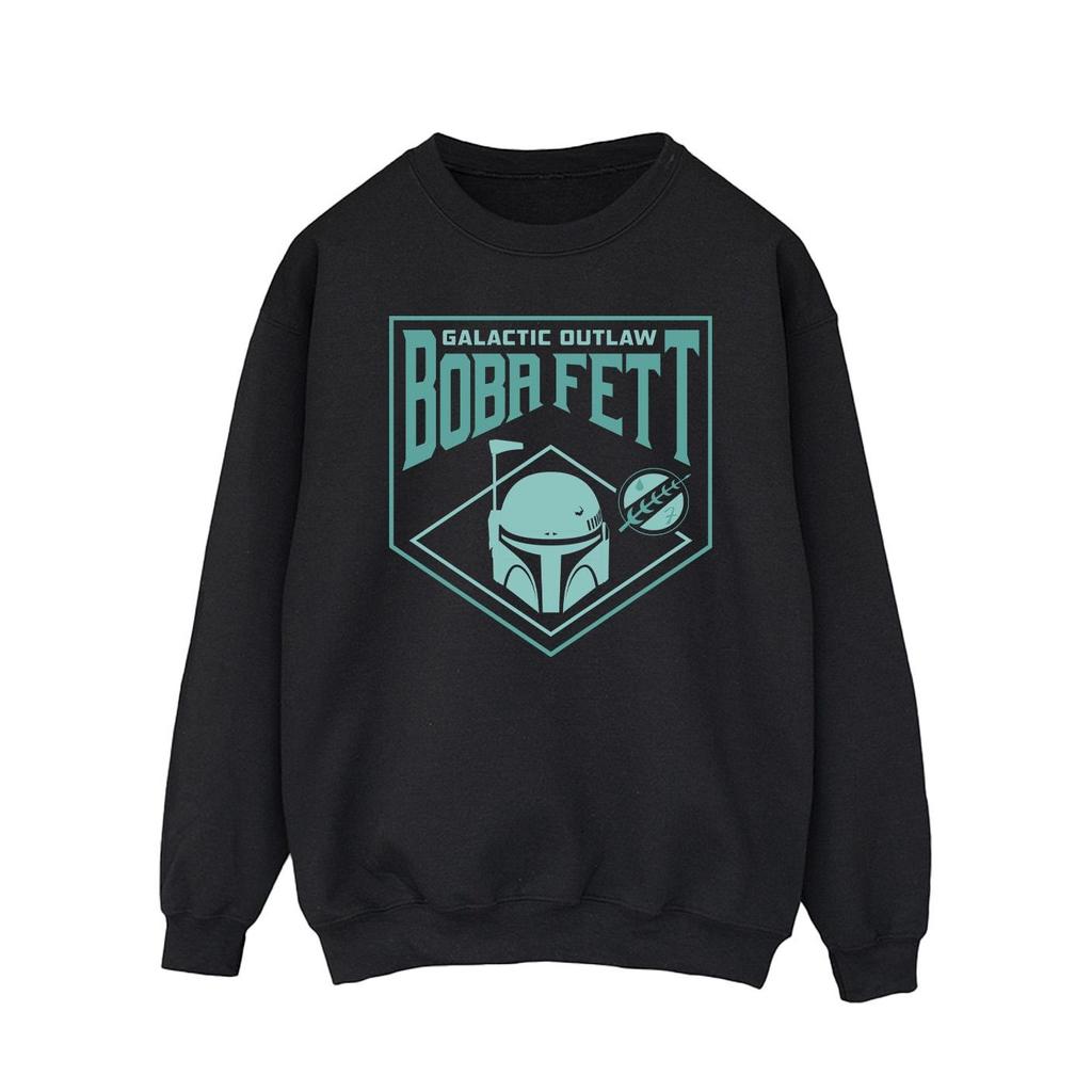Star Wars Mens The Book Of Boba Fett Galactic Helm Chest Sweatshirt