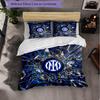 Borussia Dortmund Pattern 3 Pieces Bedding Set Soft Microfiber Duvet Cover with Pillow Cases for Bedroom