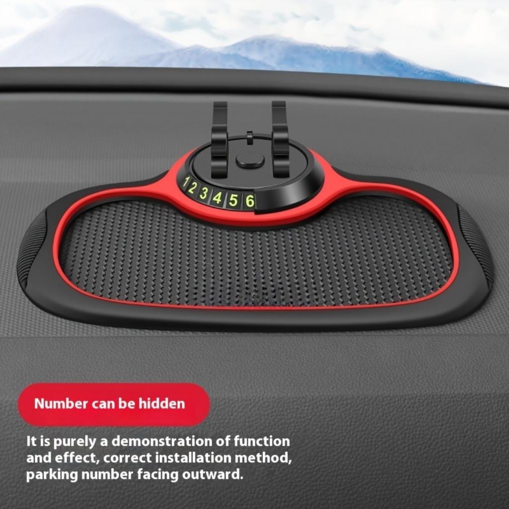 Универсальный держатель для телефона из ПВХ, вращающийся на 360° держатель в форме лебедя, многофункциональная противоскользящая накладка на приборную панель, встроенный дисплей для отображения номерного знака парковки