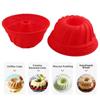 Silicone Chiffon Cake Mold 3D Baking Silicone Molds Round Fluted Tube Pans  for Gelatin