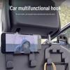 Multifunctional Car Seat Back Phone Holder and Hidden Hook