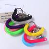 Lanyard Stretchy Key Chain Holder Stretch Spring Coil Key Hooks Keyring Anti-lost Lobster Clasp