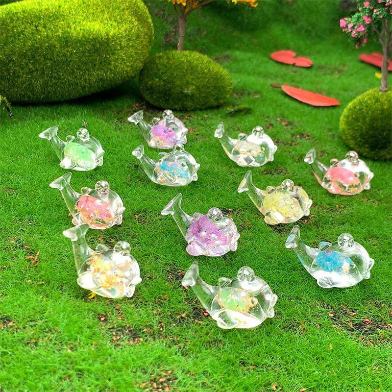 Светящийся маленький дельфин, украшение, мини-светящееся животное, подвеска, микро-сад, ландшафт, аквариум, украшение для рабочего стола