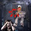 Screaming Animated Halloween Decorations Hanging Skull Prisoner with Motion Sensor Scary Ghosts Prisoner for Indoor Outdoor Haunted House Decor