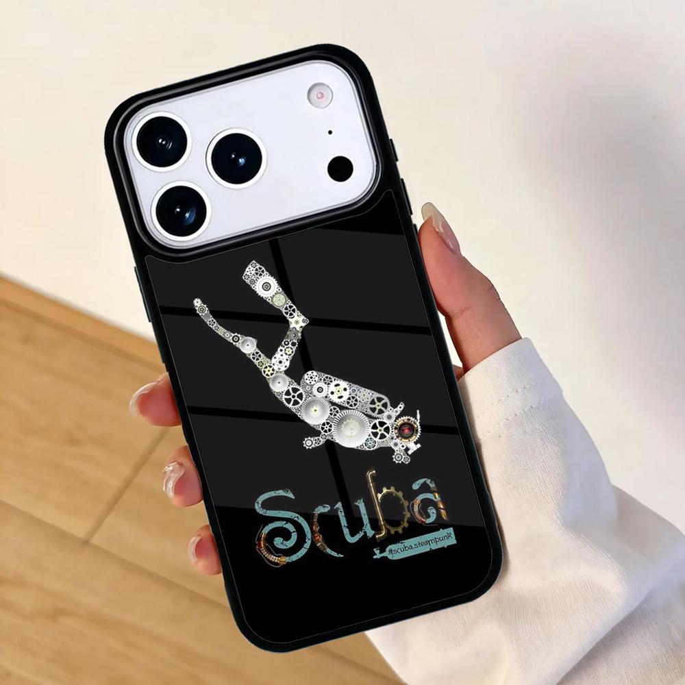 Scuba Diving Diver Phone Case For Apple iPhone 17 air 16 Pro Max 15 Pro Max 14 13 12 11 Mini Back Cover