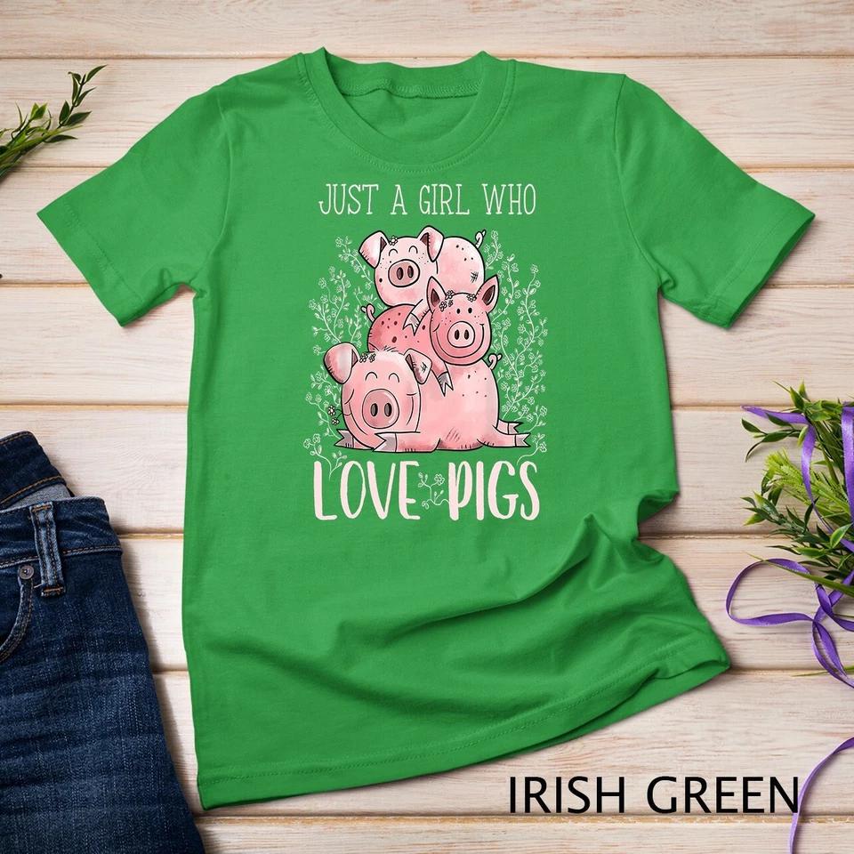 Just A Girl Who Loves Pigs for Pig Lover Unisex T-shirt 4