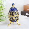 Vintage Russian Faberge Pelican Egg Organizer With Alloy Construction For Home Decor