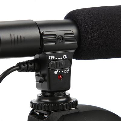 Конденсаторный микрофон с ветрозащитой, ABS 13x2,2 см Записывающий микрофон с ветрозащитой, 100 г для видеокамер, различных камер, рекордеров, камеры, видеокамеры