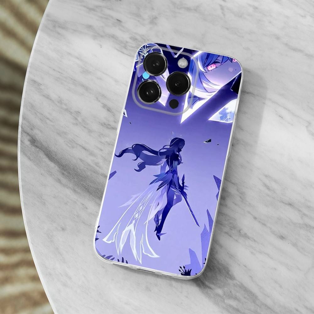 Genshin Impact Skirk Игра Для iPhone 12,Mini,16,X,17,Plus,11,Max,13,XR,15,Pro,14,SE,XS,Прозрачный Мягкий Чехол