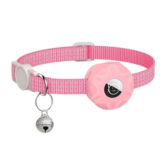 Ошейник-трекер для кошек со светоотражающими полосками, водонепроницаемый регулируемый ошейник для безопасности домашних животных, чехол для обнаружения кошек