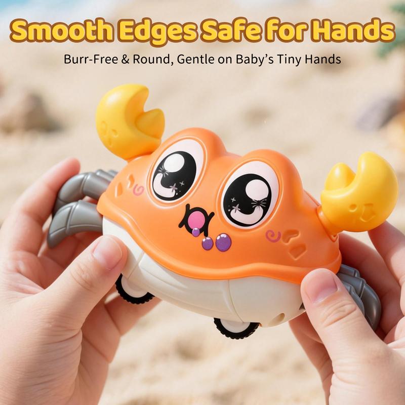 Детская забавная игрушка-краб с двойной силой возврата, имитирующая тряску влево и вправо, ползание краба, имитация пузырей