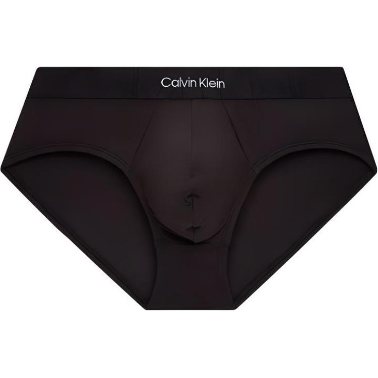 Calvin Klein Трусы-брифы мужские с двойной гравитационной полосой и жаккардовым поясом, черные NB3311-UB1
