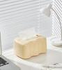 Nordic Decorative Cream Color Desktop Tissue Box Decor Living Room Dining Table Napkin Dispenser Portable Home Car Paper Holder