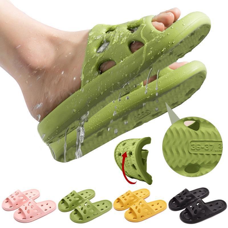 Тапочки для женщин и мужчин, нескользящие нескользящие тапочки на мягкой подошве для ванной комнаты, полые туфли для душа, банные тапочки, домашние сандалии, летние пляжные шлепанцы, тапочки для пар