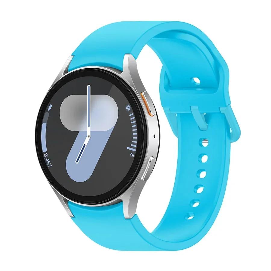 Силиконовый ремешок для Samsung Galaxy Watch 7 6 5 4 44мм 40мм 5 45мм 20мм Браслет Galaxy Watch6 4 classic 47мм 43мм 46мм 42мм ремешок