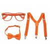 Adult Kids Train Engineer Cosplay Disguise Costume for Kids Orange Strap Bow Tie Hat Halloween Carnival Accessories