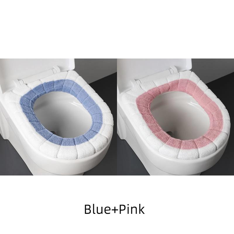 2856B Утолщенная плюшевая О-образная подушка для унитаза Чехол для унитаза с флисовой подкладкой Чехол для унитаза
