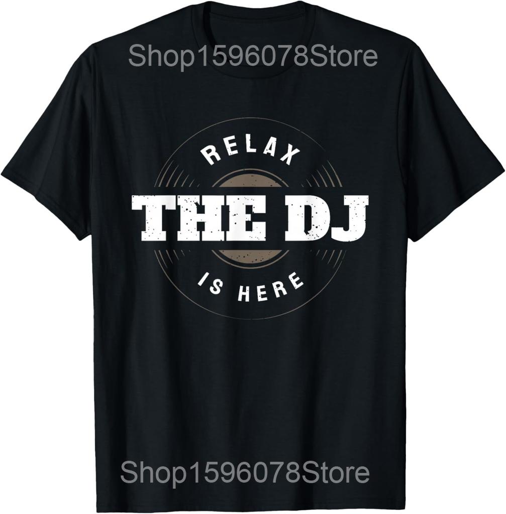 Cool DJ Art Disc Music Producer EDM T Shirts Men Women Pure Cotton Humor Streetwear Tee Shirt Short Sleeve Unisex Loose Clothing